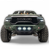 RAM TRX Baja Front Bumper w/ 3 Center Lights & Skid Plate 2021-2024
