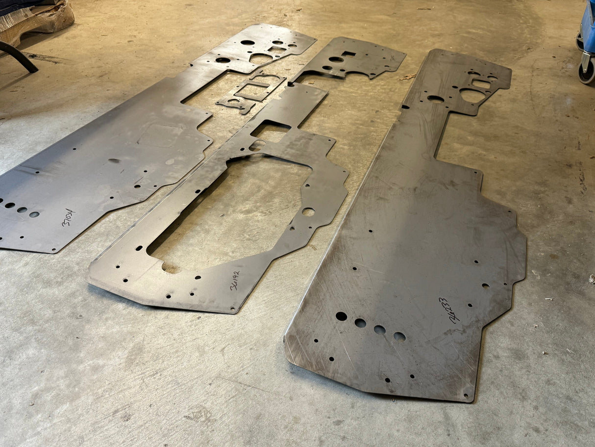 72-93 Dodge  Firewall Plate 1 Piece Smooth Wire Tuck Far From Stock