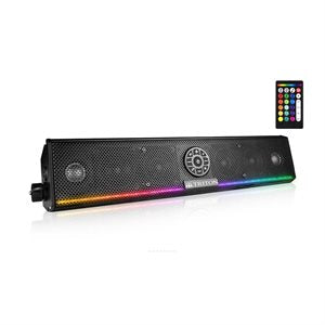 Barre de son BT Triton Audio 20" 6 haut-parleurs 200 W RMS avec LED multicolores et pinces
