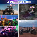 LED Whips 4’ single atv utv offroad