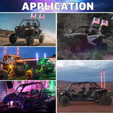 LED Whips 4’ Dual atv utv offroad