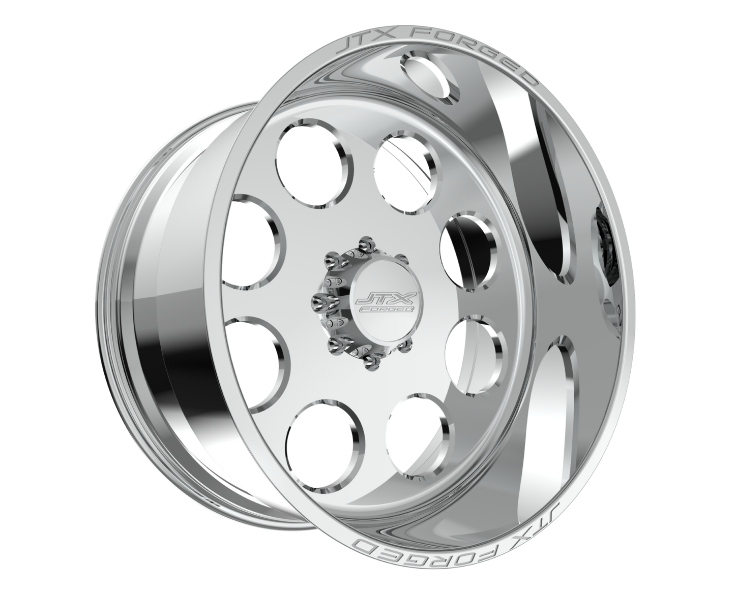 JTX Forged 24x12 polished UTV 8x6.5” wheels set of 4