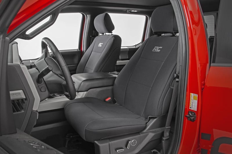 Rough Country Seat Covers
Ford F-150 (15-23)/F-150 Lightning (22-23)/Super Duty (17-23)