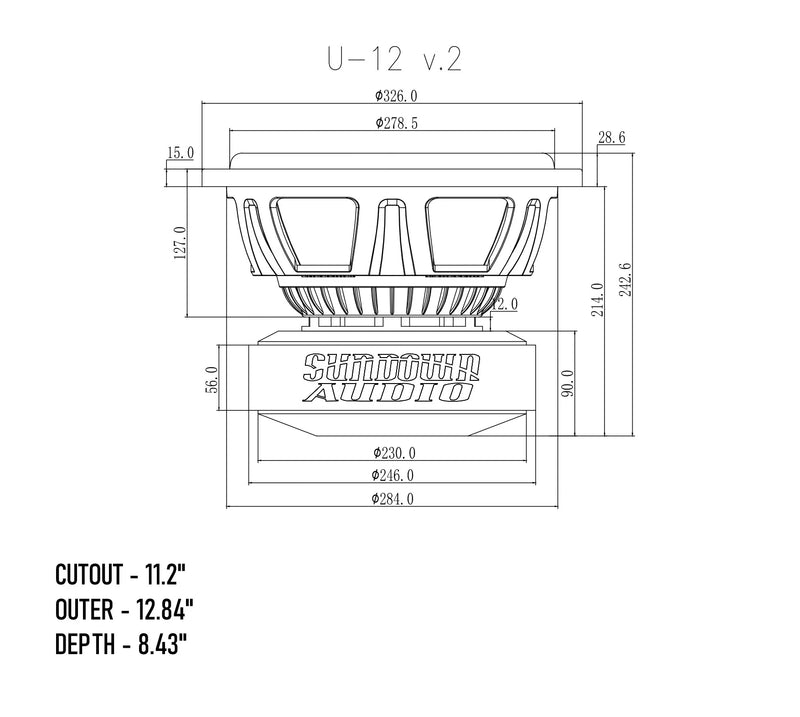 Sundown Audio U-SERIES V.2 12" SUBWOOFER