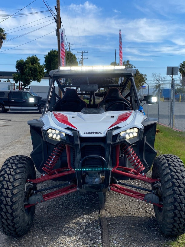 Off Road Side Mirror Pair With Sidewinder LED Pod Lights