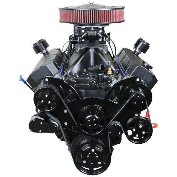GM Big Block Compatible 632 c.i. Pro Series Engine and 4L80E Automatic Transmission - 815 Horsepower - Blackout Reaper Edition Builder Series - Black Pulley Kit - Fuel Injected