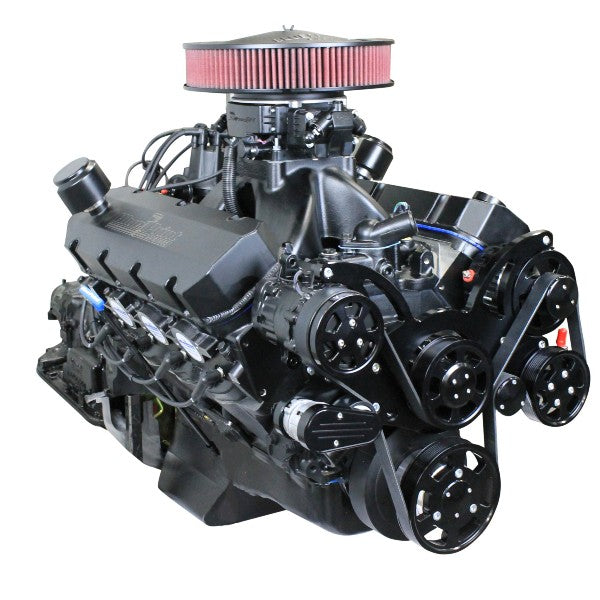GM Big Block Compatible 632 c.i. Pro Series Engine and 4L80E Automatic Transmission - 815 Horsepower - Blackout Reaper Edition Builder Series - Black Pulley Kit - Fuel Injected