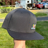 BLACK 6 PANEL - LASER PERFORATED PERFORMANCE  //  FLAT BRIM SNAPBACK Maryland Performance Products