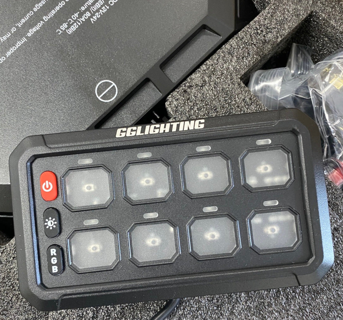 8-Gang Switch Panel With RGB And Remote Control Bluetooth App GGLighting
