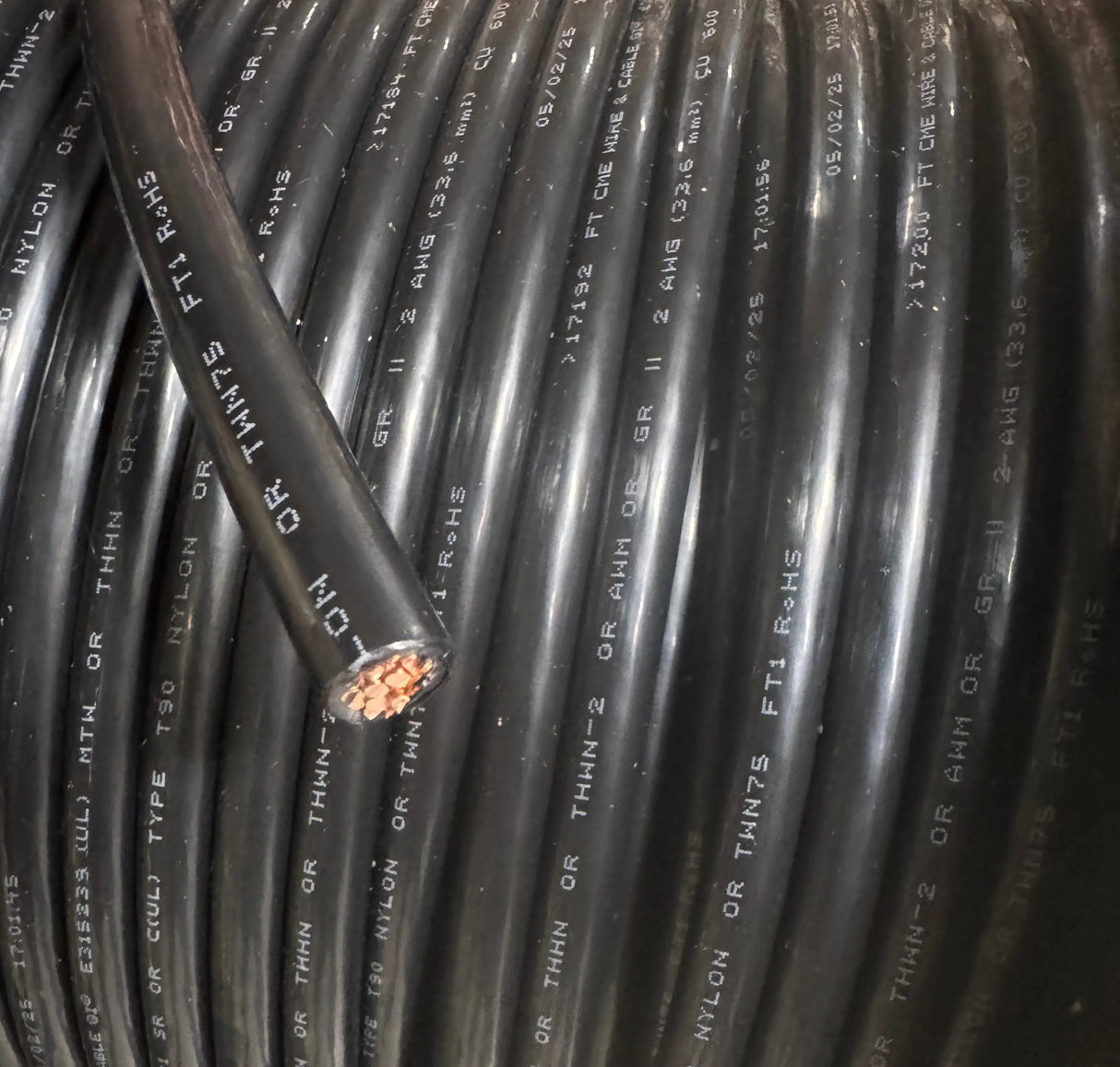 4 AWG THHN/THWN-2 Wire (BY THE FOOT) AC DC WIRE & SUPPLY