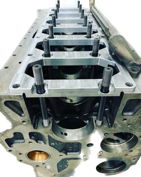 2003+ Cummins 5.9L/6.7L Apex 12mm Billet Steel Drop-In Girdle w/ ARP Studs (PN-ADG12)