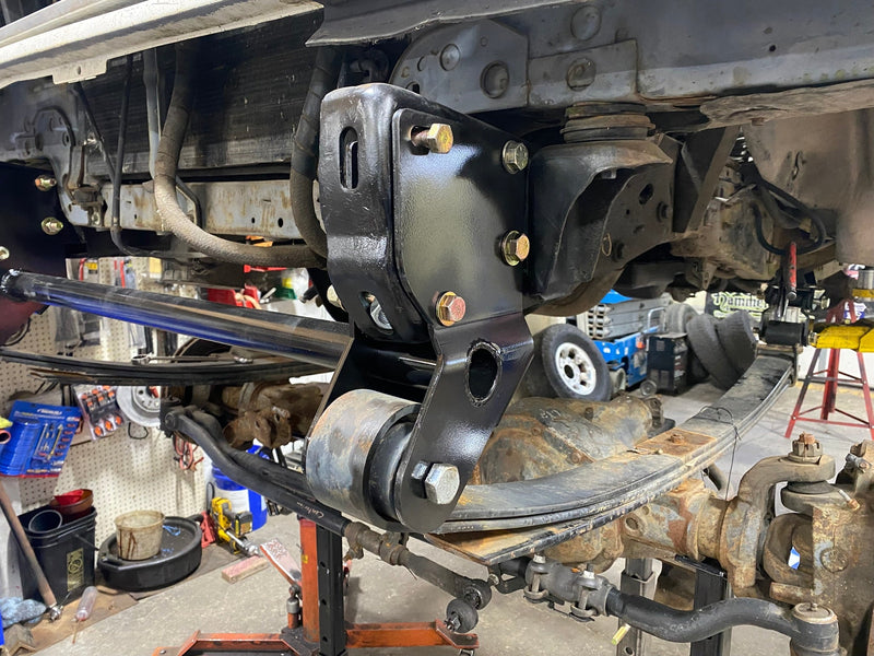 2" Front Shackle Reversal SUPER DUTY AXLE CONVERSION - 1985-1991 Ford F-Series