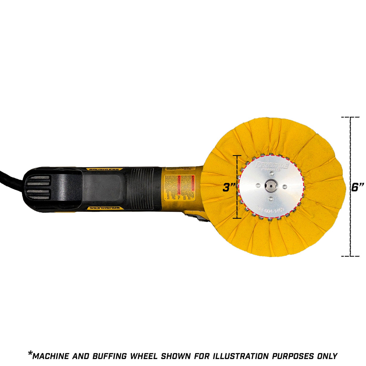 3" MINI Insertable Safety Flanges for 6" Mini Buffing Wheels