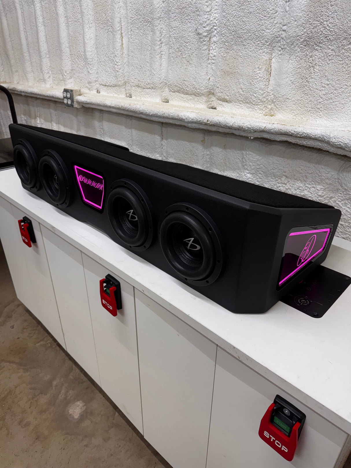 Stage 2 Ported Subwoofer Enclosure Loaded With 4 Audio Dynamics 3008's