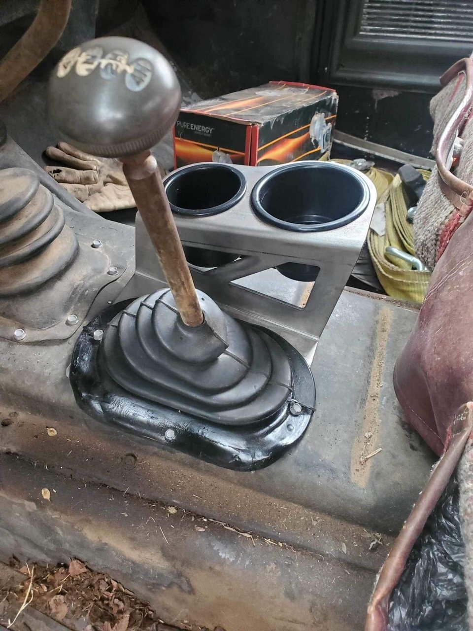 JC Customs Shifter Mounted Cup Holder - 1973-2004 Ford F-Series & Bronco JC Customs