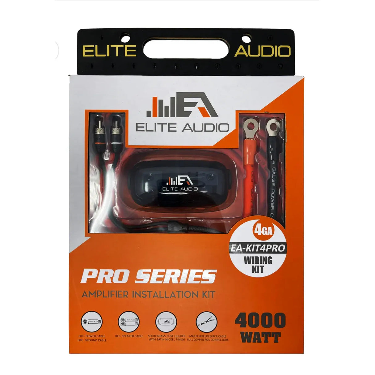 Elite Audio EA-KIT4PRO 4GA OFC Amp Kit Elite Audio