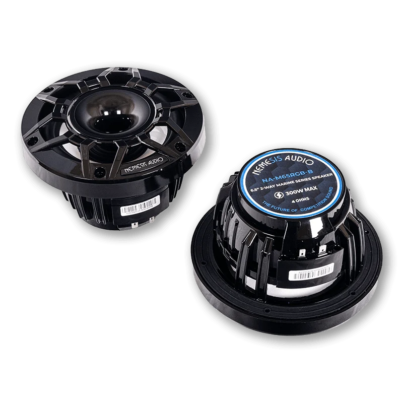 Nemesis Audio NA-M65RGB 6.5" 150W RMS 2-Way Marine Speakers w/ RGB LED (Pair) Nemesis Audio