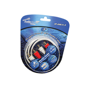 IP-2RCA-3 Oxygen Free 3’ (0.9 m) 2-Channel Marine Grade RCA Audio Cable Audiopipe