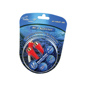 IP-YM-2F-06 Oxygen Free 6” (0.16 m) Shielded Marine Grade “Y” RCA Audio Cable Audiopipe