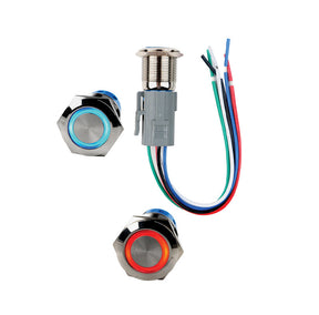 IS-EP-WS123 BLU/RED Water-Proof Push On/Off Switch Audiopipe