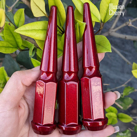 32 Pc 14x1.5 Spike Lug Nuts 4.5" Tall - Powder Coated - Various Colors