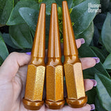 24 Pc 14x1.5 Spike Lug Nuts 4.5" Tall - Powder Coated - Various Colors