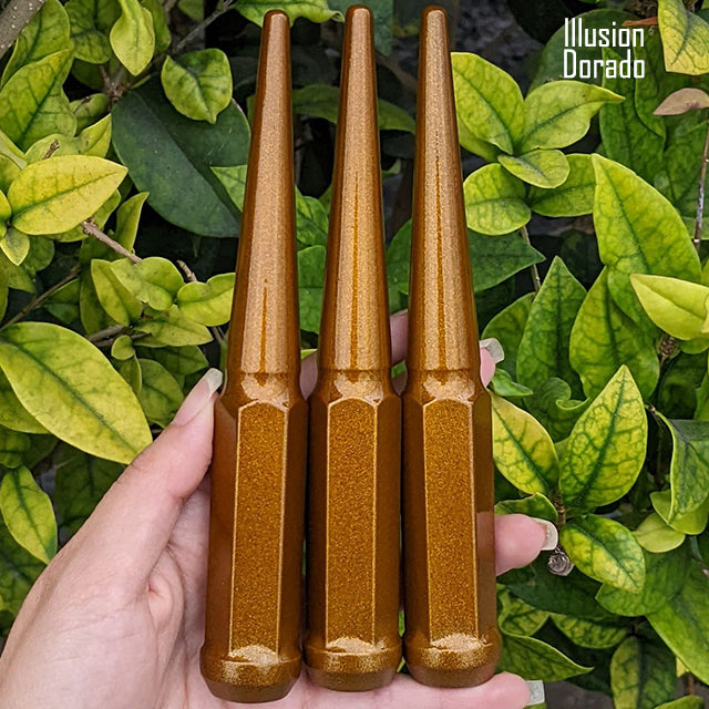 1 Pc 14x1.5 Spike Lug Nuts 6" Tall - Powder Coated - Various Colors