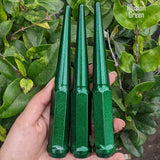 24 Pc 14x1.5 Spike Lug Nuts 6" Tall - Powder Coated - Various Colors