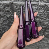 24 Pc 14x1.5 Spike Lug Nuts 4.5" Tall - Powder Coated - Various Colors