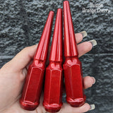 32 Pc 14x1.5 Spike Lug Nuts 4.5" Tall - Powder Coated - Various Colors