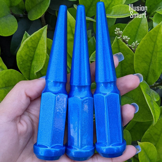 32 Pc 14x1.5 Spike Lug Nuts 4.5" Tall - Powder Coated - Various Colors