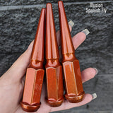 32 Pc 14x1.5 Spike Lug Nuts 4.5" Tall - Powder Coated - Various Colors