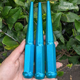 24 Pc 14x1.5 Spike Lug Nuts 6" Tall - Powder Coated - Various Colors