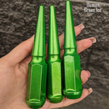 24 Pc 14x1.5 Spike Lug Nuts 4.5" Tall - Powder Coated - Various Colors