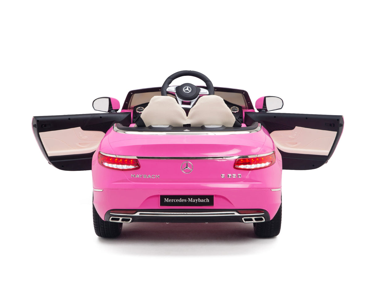 Pink Princess Mercedes Ride On Car For Girls W/Magic Cars® Wireless Parental Control