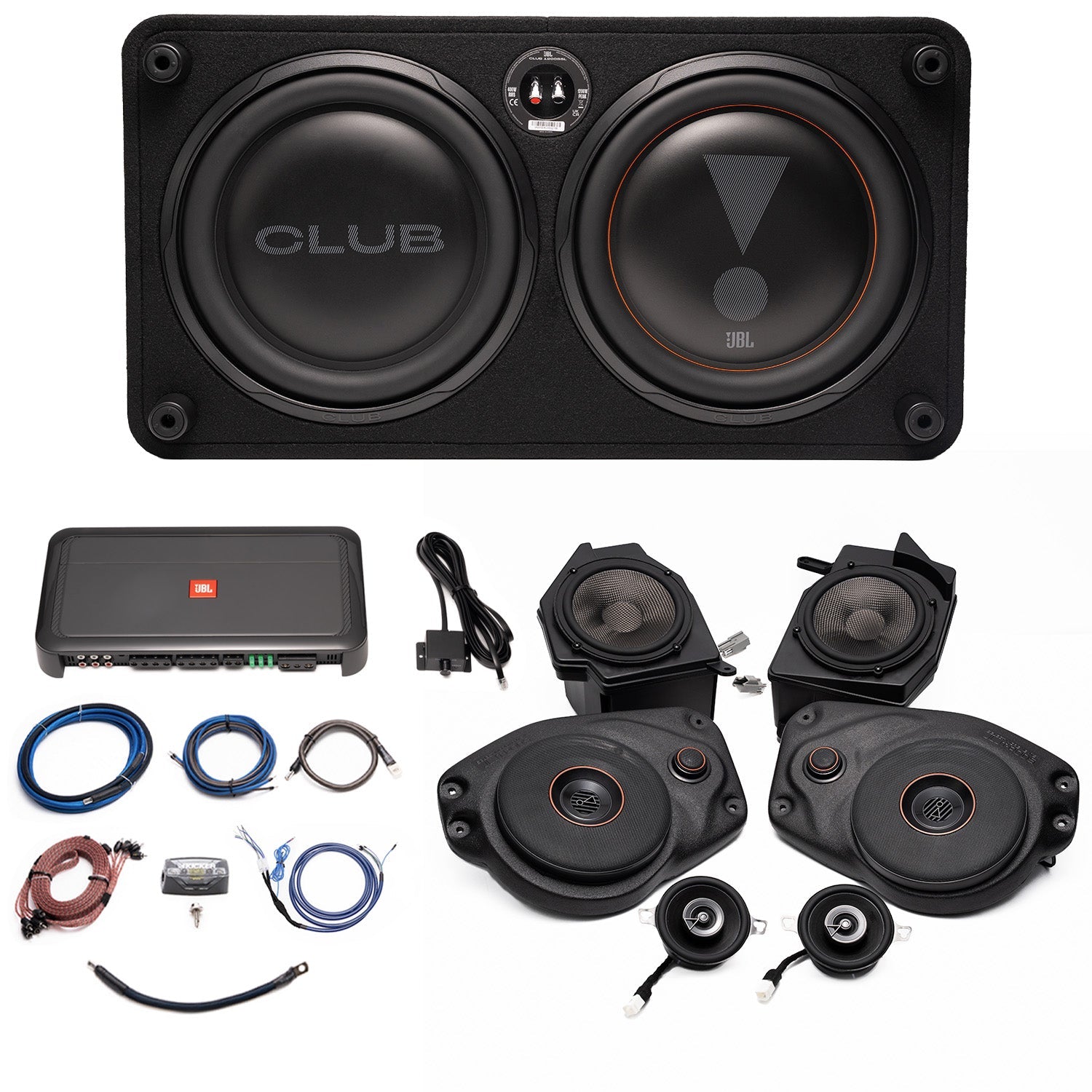 JBL Plug and Play Full Club Speaker, 5 Channel Amplifier, Subwoofer Bundle | '18- '23 JL Wrangler/ '20- '23 JT Gladiator