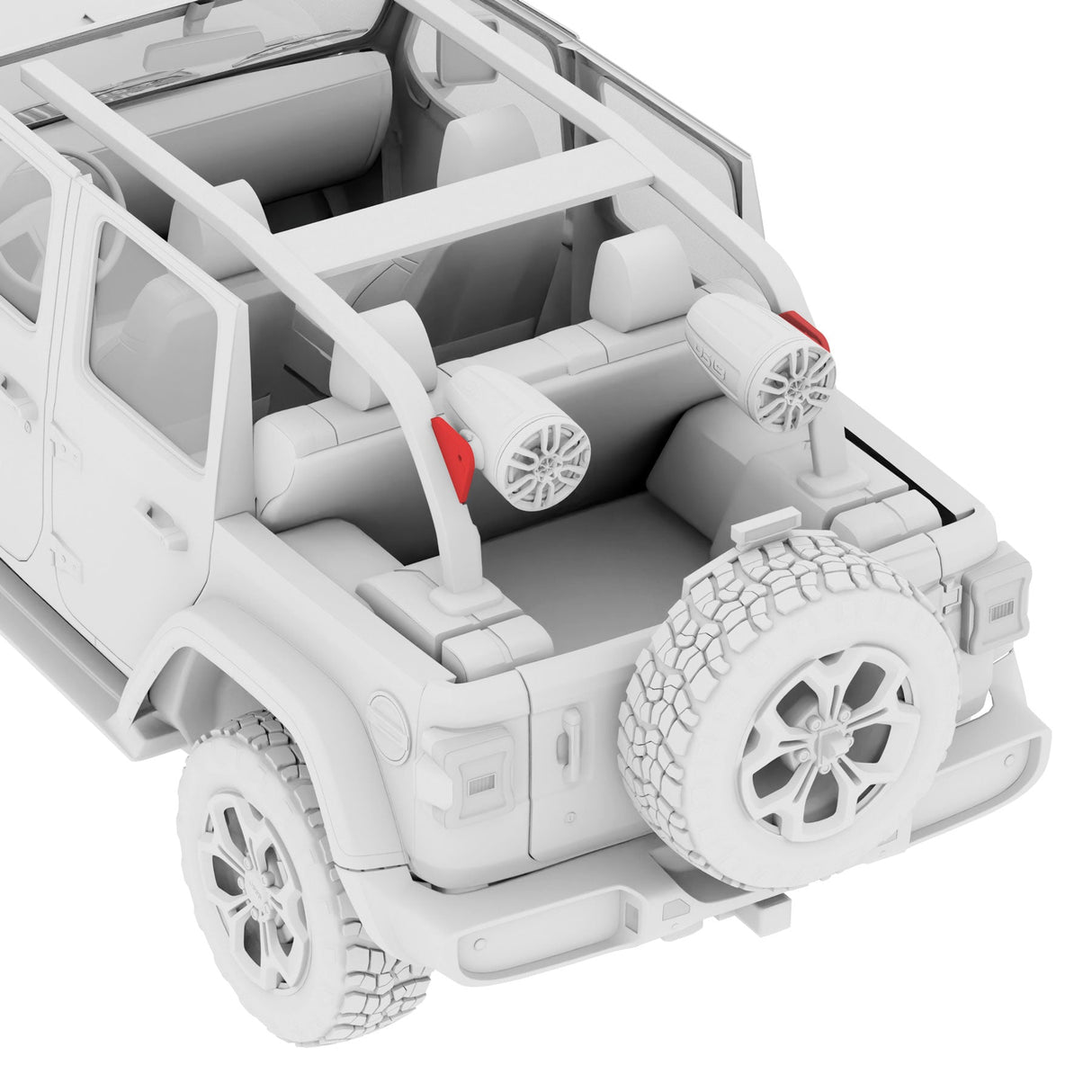 Tower Speaker Mounting Bracket For 4-Door JL Jeep Roll Cages