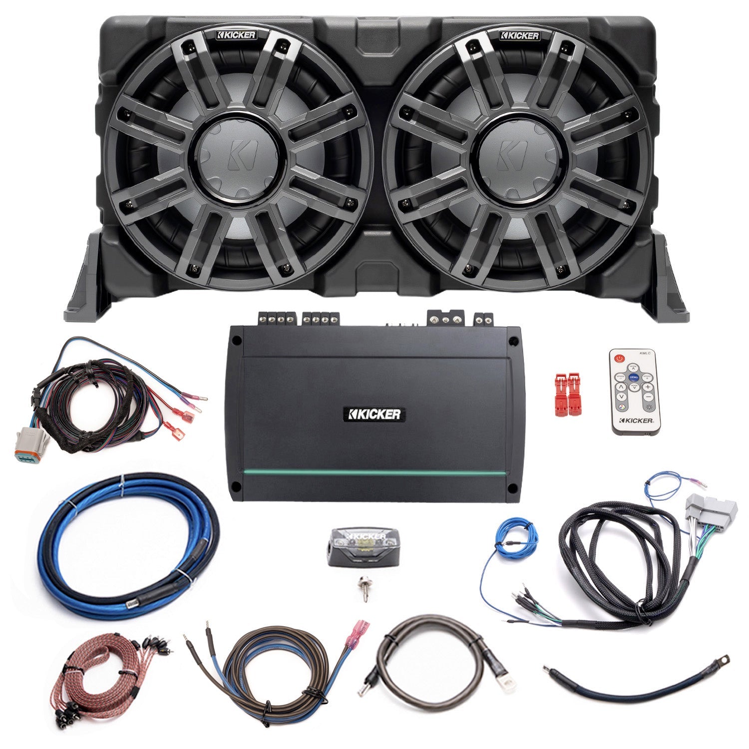 Kicker Plug & Play Marine 5-Channel Amp, Sub Bundle |'18-'23 JL Wrangler/ '20-23 JT Gladiator