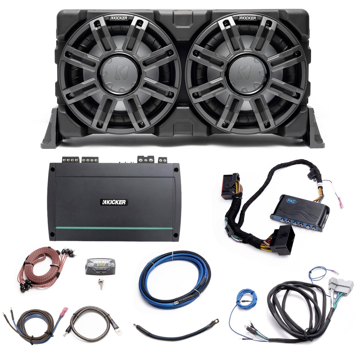 Kicker Plug & Play Marine 5-Channel Amp, Sub Bundle |'18-'23 JL Wrangler/ '20-23 JT Gladiator