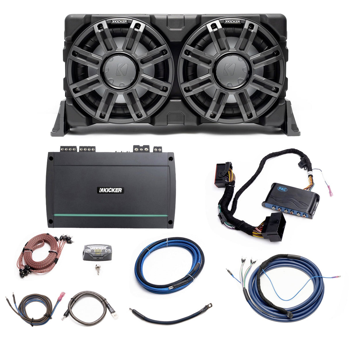 Kicker Plug & Play Marine 5-Channel Amp, Sub Bundle |'18-'23 JL Wrangler/ '20-23 JT Gladiator