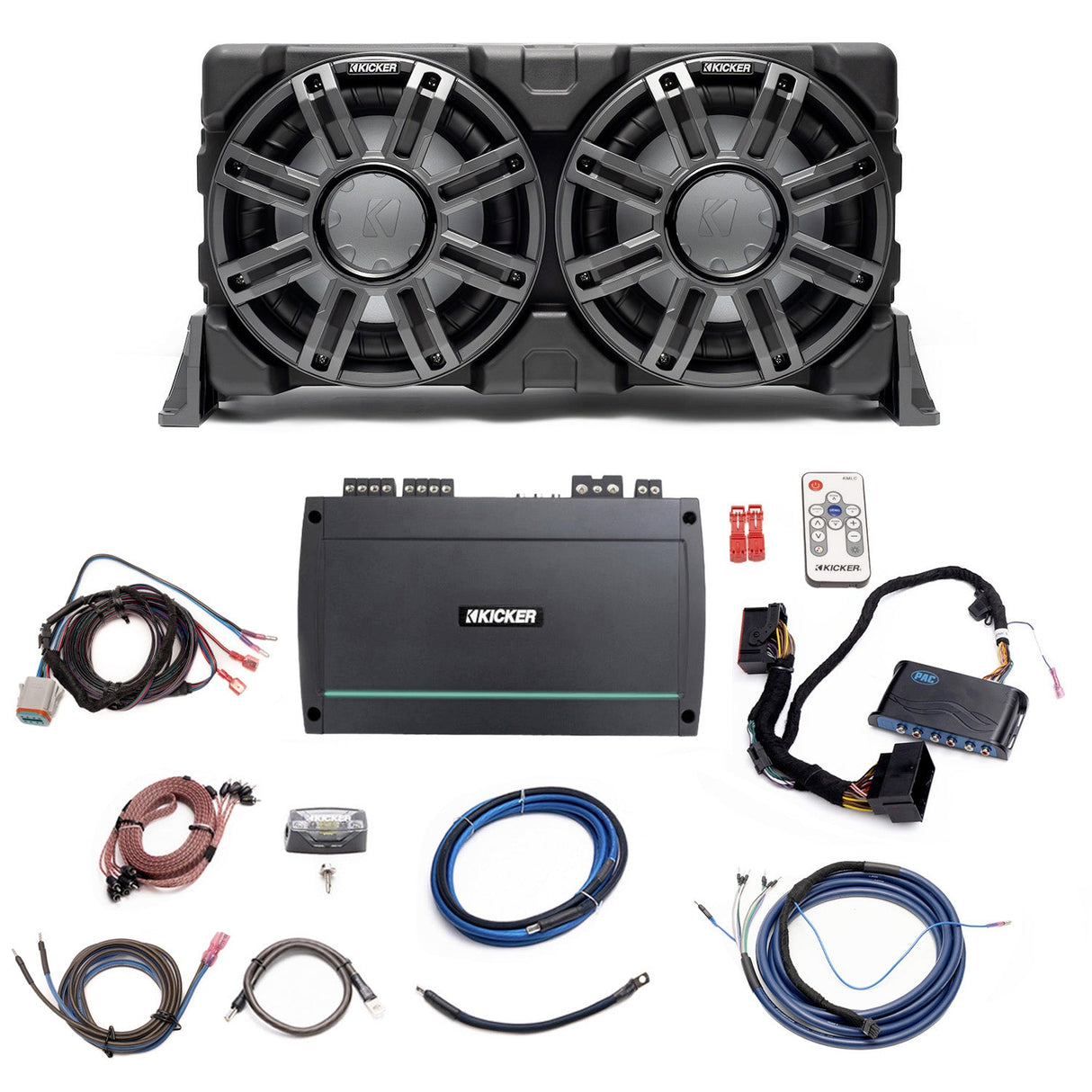 Kicker Plug & Play Marine 5-Channel Amp, Sub Bundle |'18-'23 JL Wrangler/ '20-23 JT Gladiator