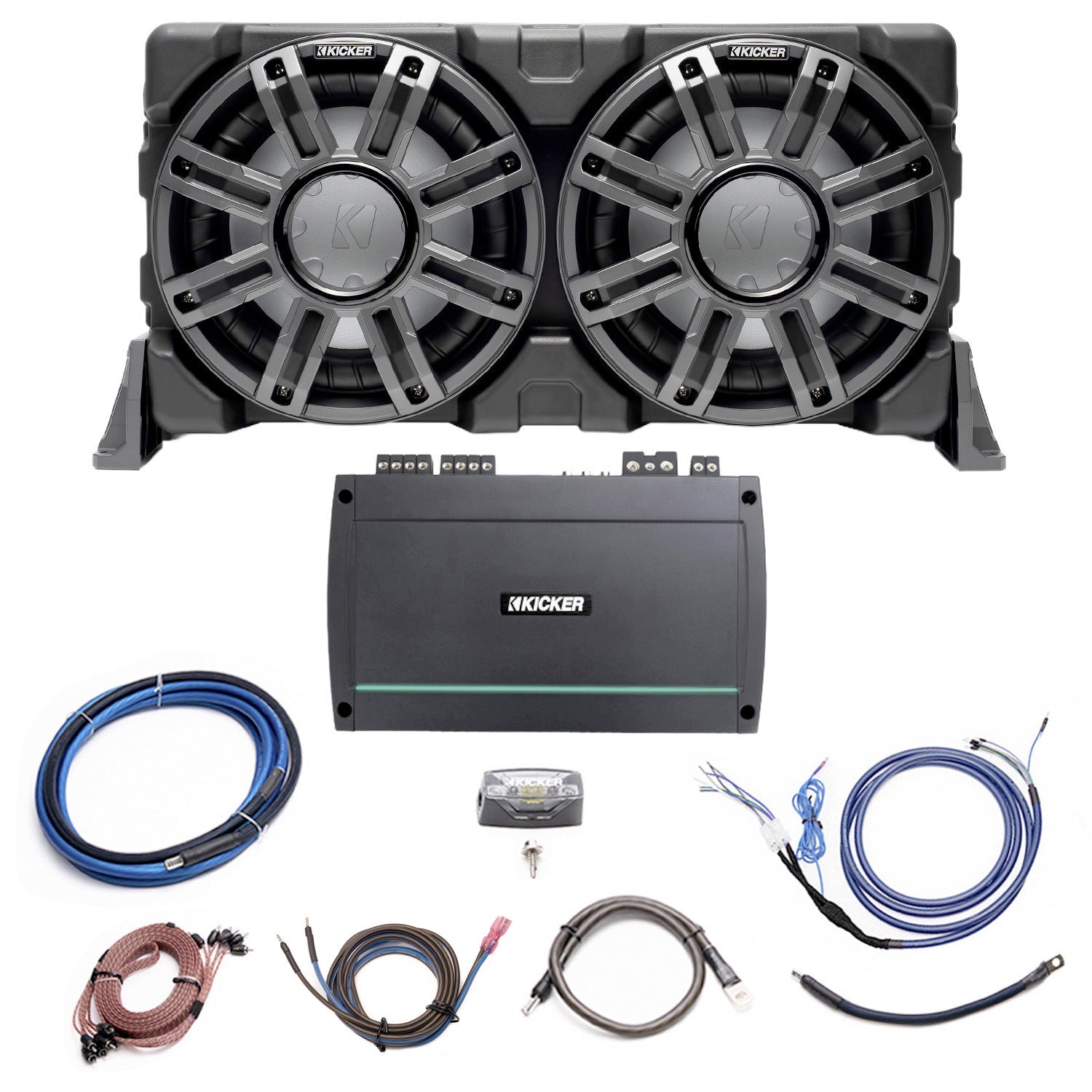 Kicker Plug & Play Marine 5-Channel Amp, Sub Bundle |'18-'23 JL Wrangler/ '20-23 JT Gladiator