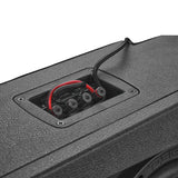 Jeep JT Gladiator Loaded Under Rear Seat Subwoofer Enclosure with 4 X 8" ZR8.2D, Leather Wrapped and Digital LED Lights | 1800 Watts RMS @ 1-Ohm DS18