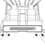 Jeep JT Gladiator Loaded Under Rear Seat Subwoofer Enclosure with 4 X 8" ZR8.2D, Leather Wrapped and Digital LED Lights | 1800 Watts RMS @ 1-Ohm DS18