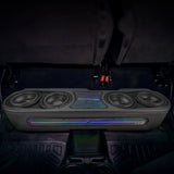 Jeep JT Gladiator Loaded Under Rear Seat Subwoofer Enclosure with 4 X 8" ZR8.2D, Leather Wrapped and Digital LED Lights | 1800 Watts RMS @ 1-Ohm DS18