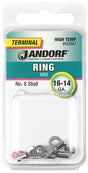 Jandorf  Ring Terminal, 16 to 14 AWG Wire, #6 Stud #60897 Jandorf