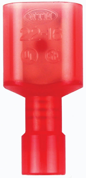 Jandorf 60941 Disconnect Terminal, 22 to 18 AWG Wire, Nylon Insulation, Copper Contact, Red, (5PK) 60941 Jandorf