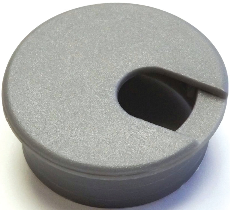 Jandorf Desk Grommet, 1-3/4 in Dia Cable, Polystyrene, Silver #61616 Jandorf