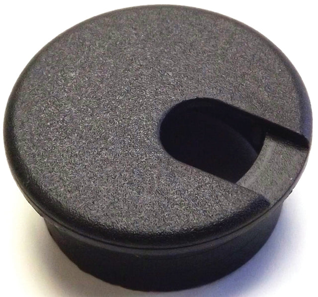 Jandorf Desk Grommet, 1-1/2 in Dia Cable, Polystyrene, Black # 61604 Jandorf