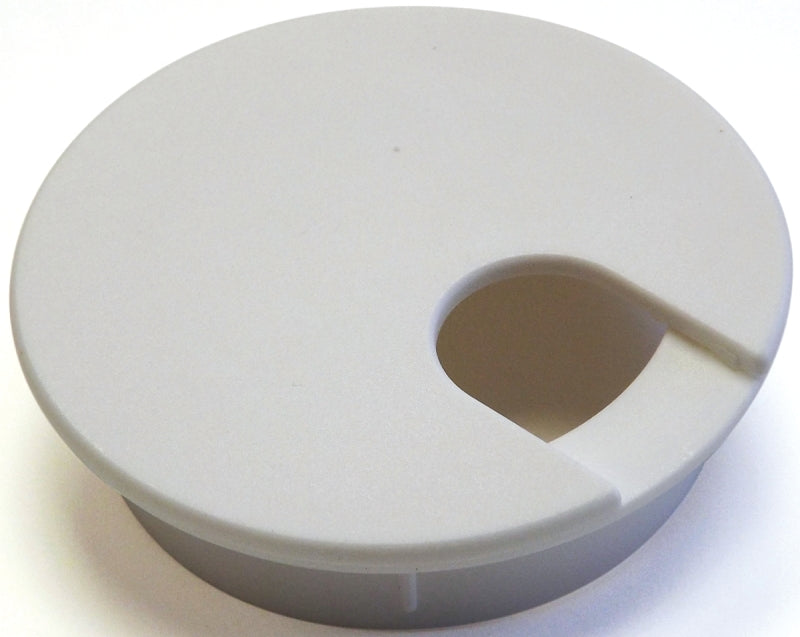 Jandorf Desk Grommet, 2-1/2 in Dia Cable, Polystyrene, Pure White #61625 Jandorf